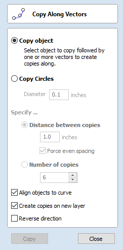 Copy along vectors Form